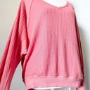 Free People We The Free Pink Waffle Knit  Photo 5