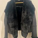 Alfani Womens Faux-Shearling-Lined Moto Jacket Black Photo 3