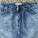 Earl Jean Women’s Denim Jean Mini Skirt Distressed Photo 3