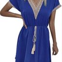 SheIn Cute blue dress cover up cinched waist Photo 0