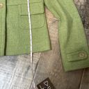 Banana Republic  Spring Green Fitted Button Front Tweed Pea Coat Jacket sz Small Photo 8