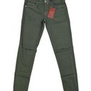 Just USA  - Destroyed Ankle Length Skinny Jeans in Moss Green Photo 0