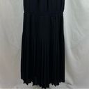 Vince  Black Drop Waist Pleated Neutral Minimalist Midi Dress NWOT Size XL Photo 6