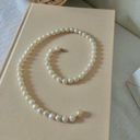 American Vintage Vintage “Ryver” Hidden Pearl Clasp Necklace 17.5” Baroque Ivory Cream Classic Photo 4