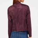 Kut From The Kloth  Draped Open-Front Blazer Purple Faux Suede small Photo 2