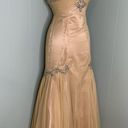 Clarisse  Champagne Mermaid Chiffon Evening Gown Wedding Prom Dress 8~Runs Small Photo 4