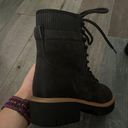 Waterproof Black Lace Up Boots Size 6 Photo 2