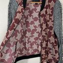 Maison Scotch  Star Mixed Print Bomber Jacket Size 4 Lightweight Ruffled XL Photo 3