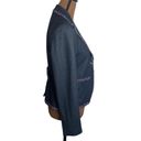 New York & Co. 7th Avenue denim like tweed ribbon trimmed tailored blazer size S Photo 2