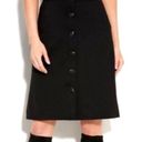 Trina Turk  Button Front Black Pencil Skirt Size 6 Photo 0