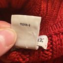 st. john's bay St. John’s Bay Red Chunky Cable Knit Cardigan EUC Sz M Acrylic Button Down Photo 6