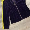 Ralph Lauren Lauren  Purple Velvet Long Sleeve Zip Front Hoodie Size Large Photo 14