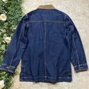 Pacific&Co County Clothing  Cheyenne Denim Jean Corduroy Buttoned Jacket Blue Tan Size M Photo 1