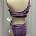 dippin daisy's swimwear Dippin Daisys Velvet Ribbed One Shoulder Swimsuit NWT Photo 1