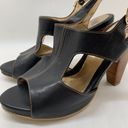 Sofft Black Leather slingback heel Sandal Size 10 Photo 2