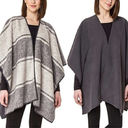 IKE‎ BEHAR Reversible Fleece Poncho Wrap On OS Size undefined Photo 1