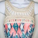 Lila Rose Lily Rose Tribal Ikat Crochet Lace Maxi Dress Teal S Photo 3