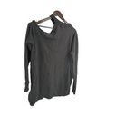 LA Made  Black Distressed Shoulder Sweatshirt Oversized Small New Photo 2