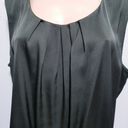 Talbots  green stretch plus size sleeveless glam ruffle shirt top blouse 18 Photo 3