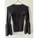 BCBGMAXAZRIA  Waverly Sweater Bell Sleeve Black Small Photo 4