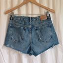 ZARA  Distressed High Rise Cut Off Frayed Denim Jean Shorts Photo 4