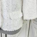 Dress Barn  Eyelet Linen Blazer Jacket White Medium Cottagecore Photo 5