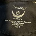 Chico's Chico’s Zenergy Black Vest Zip Up Lightweight Size 2 Athleisure Sporty Mock Neck Photo 6