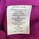 Veronica Beard Sionne Paisley Jacquard Silk Blend Blouse Size 00 Bright Magenta Photo 5