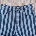 ZARA  High Rise Striped Denim Shorts 4 Photo 3