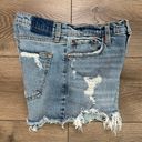 Abercrombie & Fitch  High Rise Mom Distressed Blue Jean Shorts Size 27 Photo 1