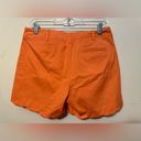 J. McLaughlin  NWT Orange Petal Shorts Size 6 Scalloped Classic Preppy Colorful Photo 4