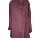 Max Mara  burgundy virgin wool longline peacoat coat size 10 Photo 0