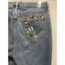 PacSun  Womens Size 25 Mom Jeans Relaxed Fit Embroidered Pocket On Back Mushrooms Photo 2