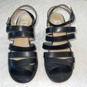 Krass&co 9&. Vintage block heel leather upper size 7 strappy 90's 2 3/4" Y2K Photo 1