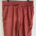 A New Day Drawstring Waist High Rise Ankle Jogger Pants Faded Red Size Large Photo 4