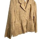 J.Jill  Ginger 100% Cotton Boho Embroidered Lined Blazer Jacket Size 12 p Tan Photo 14