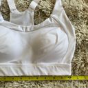 Gymshark White  Sports Bra w/ Black Back Logo Photo 5