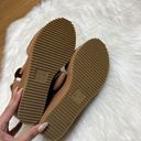 Eileen Fisher  Whimsy Wedge Sandals Womens 9.5 Tan Leather Strappy Platform Photo 5