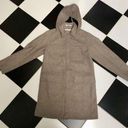 Tommy Hilfiger Vintage 90s Y2K  Wool Blend Pea Coat Removable Hood Tan Preppy szS Photo 0