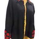 heirloom collectibles  2004 Embroidered Sequin Beaded Velvet Accents Cardigan M Photo 2