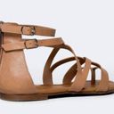 Breckelle’s Breckelle's Sandals Shine Gladiator Cream Brown Criss-Cross Shoe Size 9 Photo 3