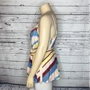 Modcloth  NWT Size 1X Striped Surplice V-Neck Peplum Linen Blend Tank Top w/ Belt Photo 3