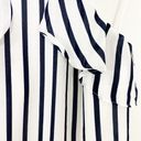 J.Crew  Dress Halter Striped Ruffle Mini Navy White Size XS NWT Photo 4