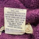 Young USA Knit Poncho Cape Shawl Faux Fur Collar Fringe OSFM Plum Purple NEW! Size undefined Photo 9