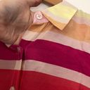 Coldwater Creek NEW NWT  Cotton Silk Stripe Shirt Pink 3/4 Sleeve Button Down MED Photo 4