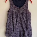 Jane and Delancey Jane and Delancy|Flowy Navy Blue/White floral sleeveless tank top Sz M Photo 0