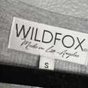 Wildfox NWT  Thermal Waffle Knit Slouchy Oversized Top Gray Relaxed Small Photo 1