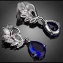 Swavorski New Swarovski Elements Crystal Blue Teardrop Earrings Photo 1