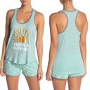 P.J. Salvage  Women's Tequila Sunrise Racerback Teal Tank Top Size XL NWT Photo 1