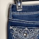 Apt. 9  fleur de Lis embroidered and bedazzled denim Bermuda shorts size 2 Photo 3